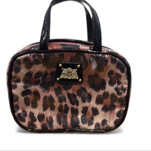 Juicy Couture Leopard Print Makeup Case Cosmetic Travel Bag